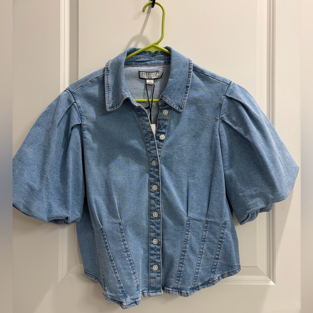 Bagatelle Light Blue Denim Button-Up Shirt
